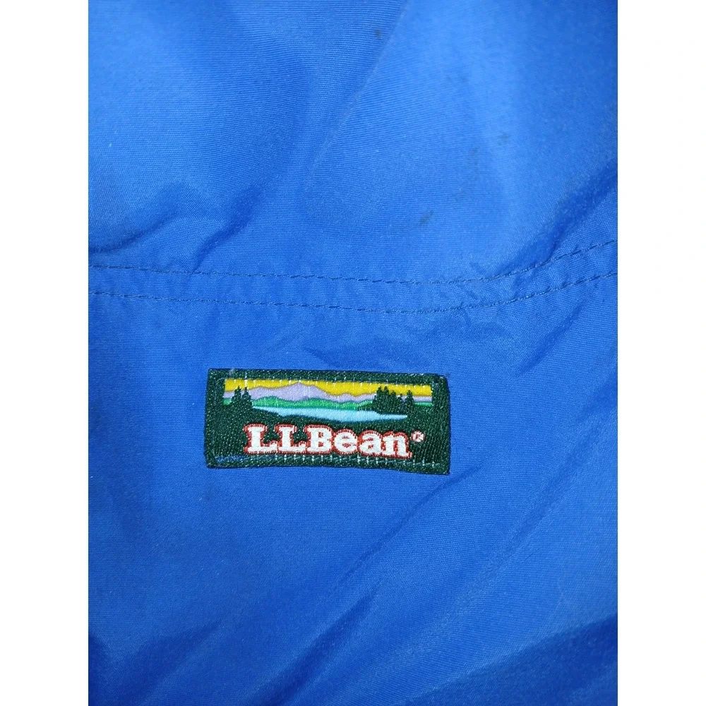 Vintage 80s L.L. Bean Anorak Size XL Blue 1/4 Zip Up Hooded USA